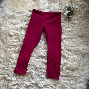 Raspberry Lululemon Crop Length Leggings